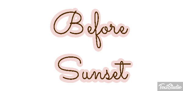 Before Sunset テキスト効果