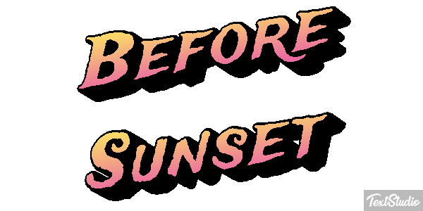 Before Sunset テキスト効果