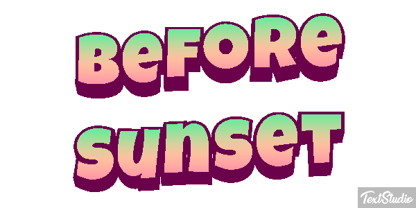 Before Sunset テキスト効果