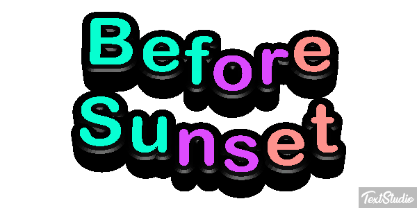 Before Sunset テキスト効果