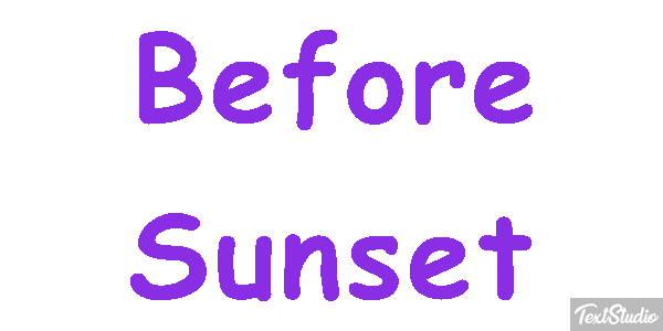 Before Sunset テキスト効果