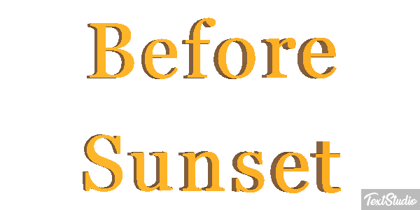 Before Sunset テキスト効果