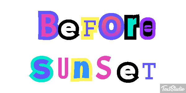 Before Sunset テキスト効果