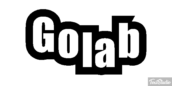 Gołąb Efeito do texto