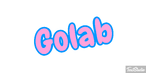 Gołąb Efeito do texto