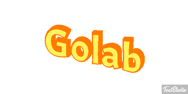 Gołąb Efeito do texto