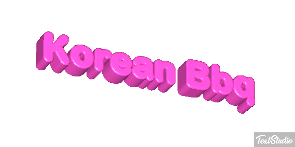 Korean Bbq Efeito do texto