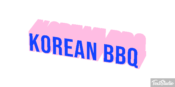 Korean Bbq Efeito do texto
