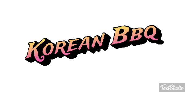 Korean Bbq Efeito do texto