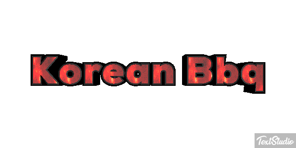 Korean Bbq Efeito do texto
