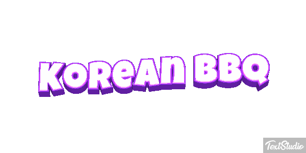 Korean Bbq Efeito do texto
