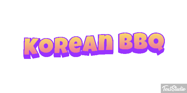 Korean Bbq Efeito do texto