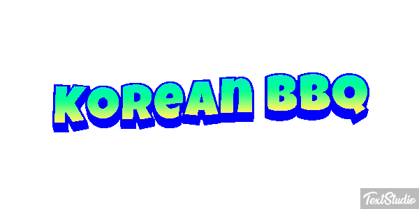 Korean Bbq Efeito do texto