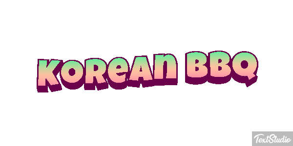 Korean Bbq Efeito do texto