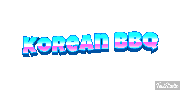 Korean Bbq Efeito do texto