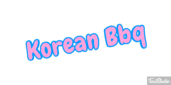 Korean Bbq Efeito do texto
