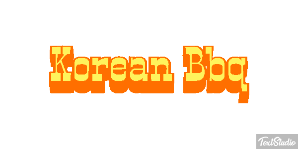Korean Bbq Efeito do texto