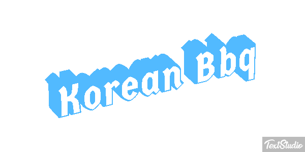 Korean Bbq Efeito do texto