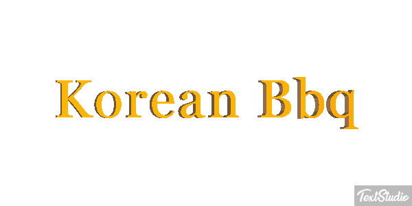 Korean Bbq Efeito do texto