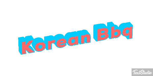 Korean Bbq Efeito do texto