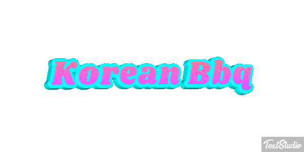 Korean Bbq Efeito do texto