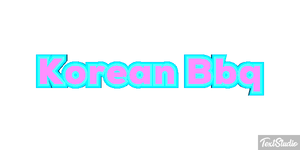 Korean Bbq Efeito do texto