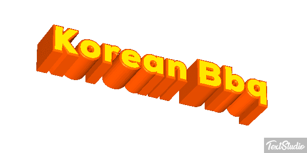 Korean Bbq Efeito do texto