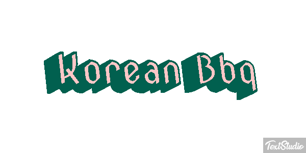Korean Bbq Efeito do texto