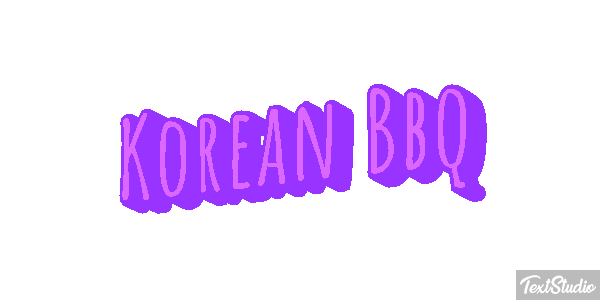 Korean Bbq Efeito do texto