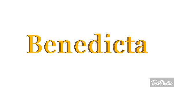 Benedicta Efecto de texto