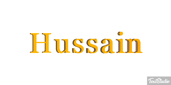 Hussain Text effect