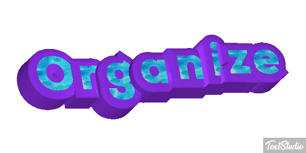 Organize Text effect
