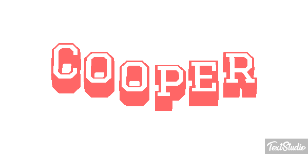 Cooper Effetto testo