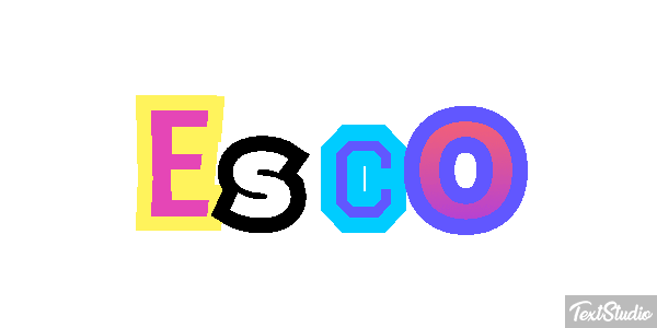 Esco Efecto de texto
