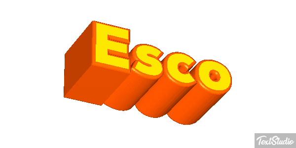 Esco Efecto de texto