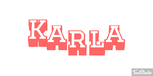 Karla Текстовый эффект