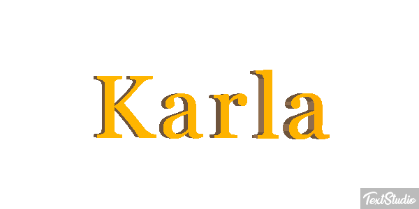 Karla Текстовый эффект