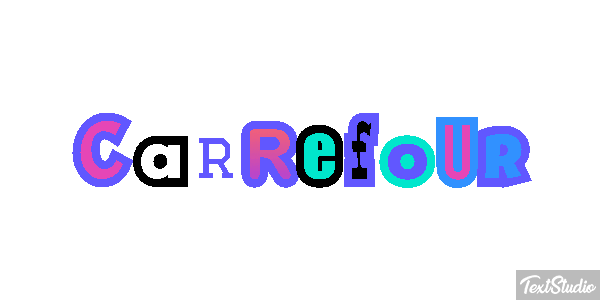 Carrefour Текстовый эффект