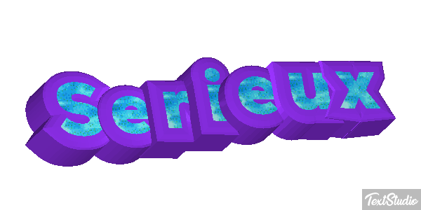 Sérieux Effet de texte