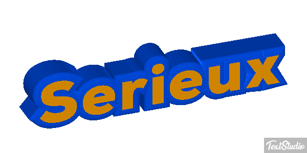 Sérieux Effet de texte