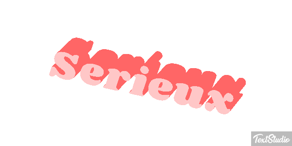 Sérieux Effet de texte