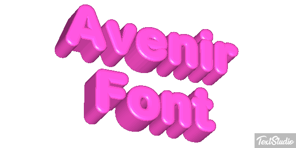 Avenir Font Efecto de texto