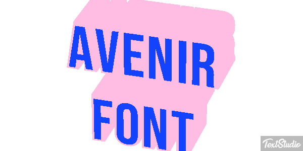Avenir Font Efecto de texto