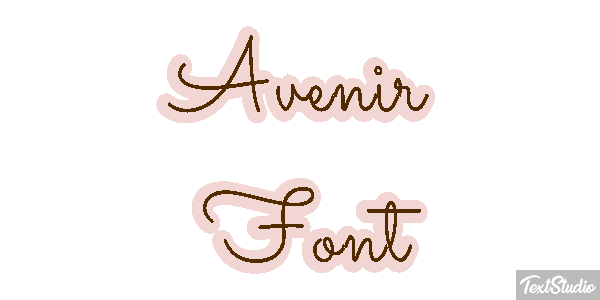 Avenir Font Efecto de texto