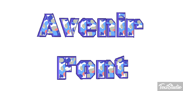 Avenir Font Efecto de texto