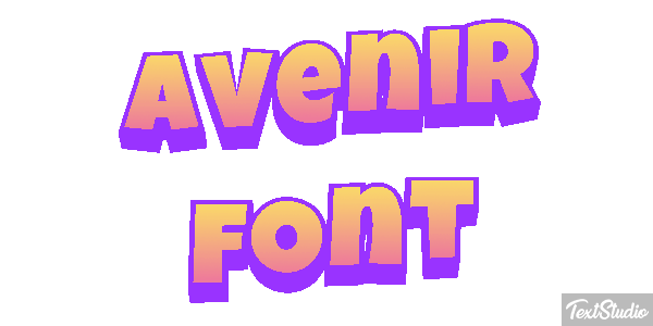 Avenir Font Efecto de texto