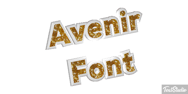 Avenir Font Efecto de texto