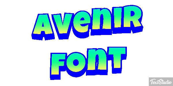 Avenir Font Efecto de texto