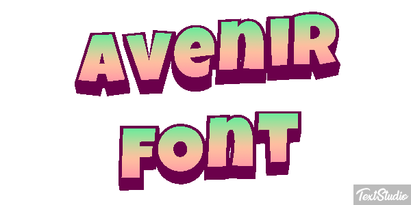 Avenir Font Efecto de texto