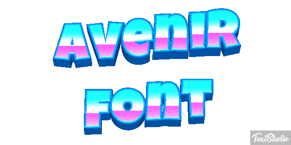 Avenir Font Efecto de texto